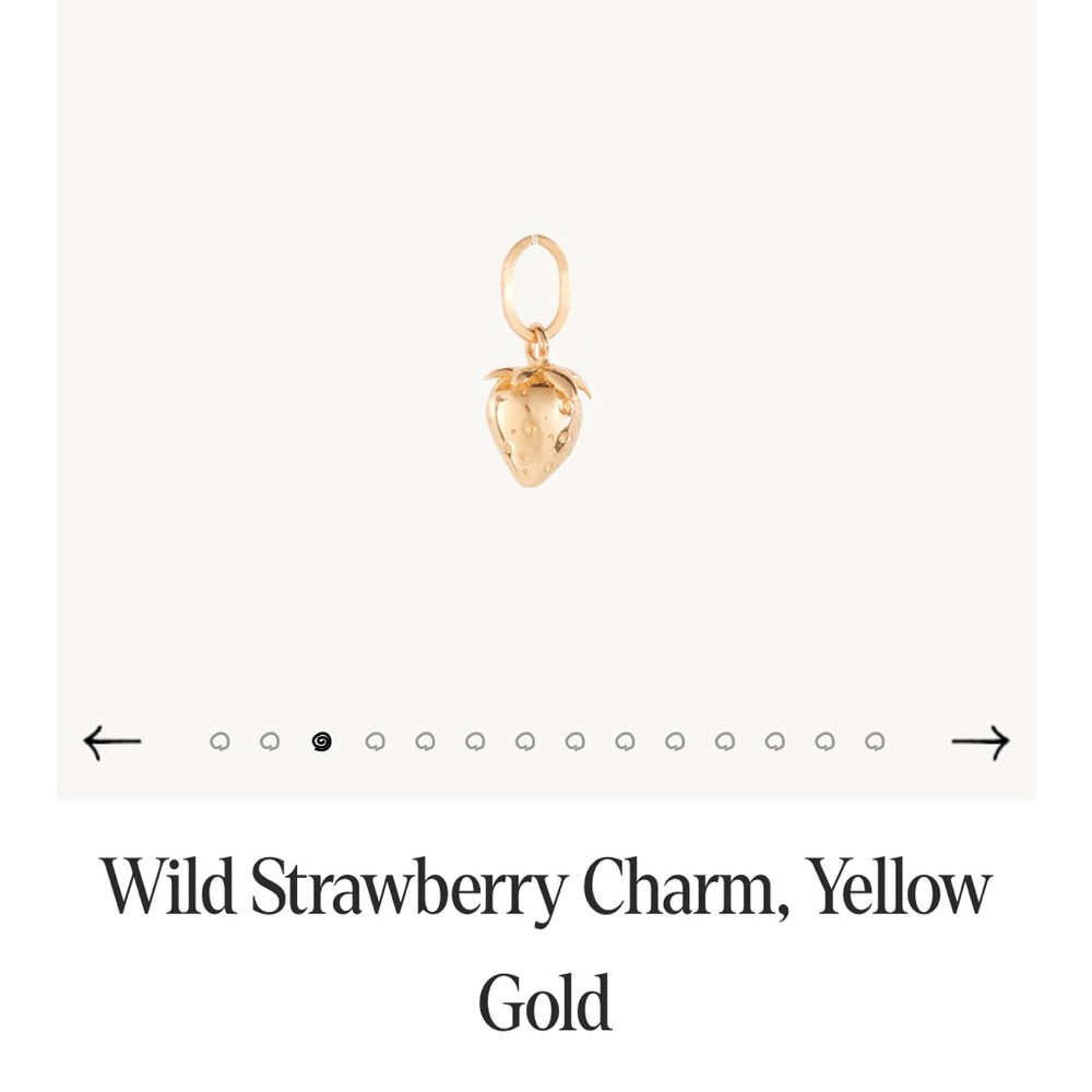 Catbird NYC Solid Gold Strawberry Charm